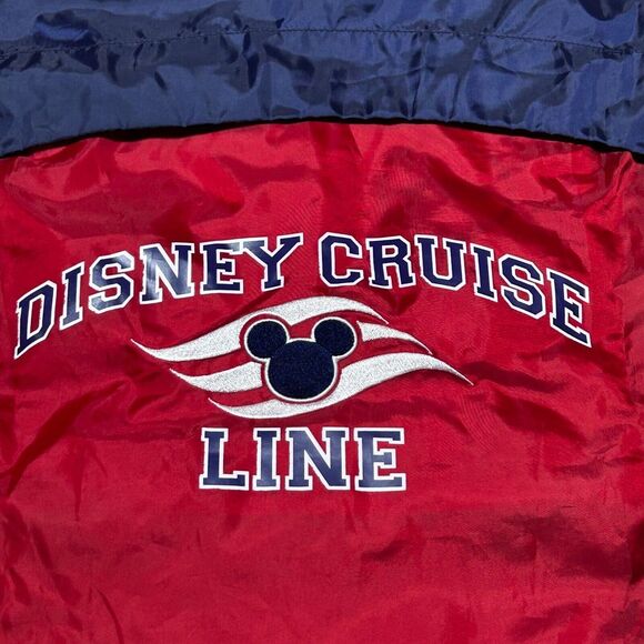 Disney Cruise Line XS/S Windbreaker Jacket Red Navy Mickey Mouse Logo Pullover - Picture 10 of 12